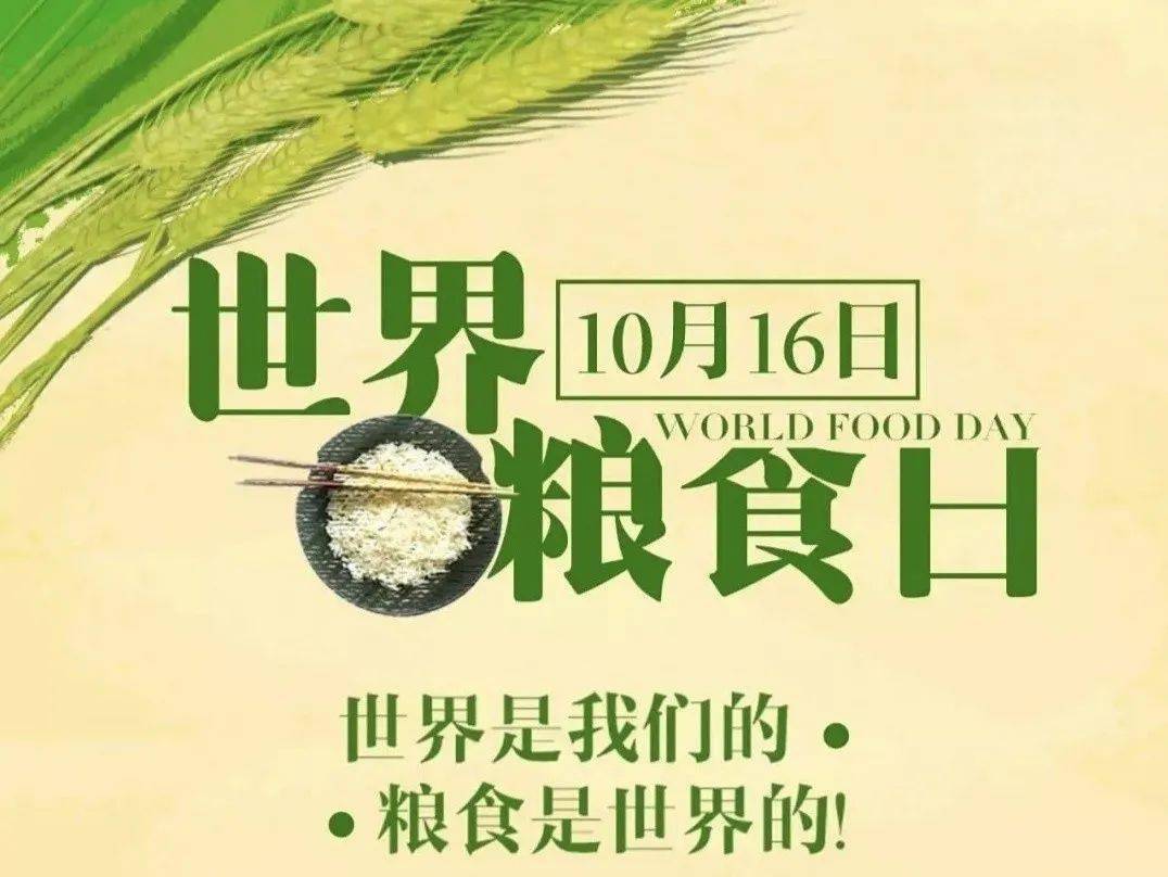 迎接第43個世界糧食日，今天你節約糧食了嗎？